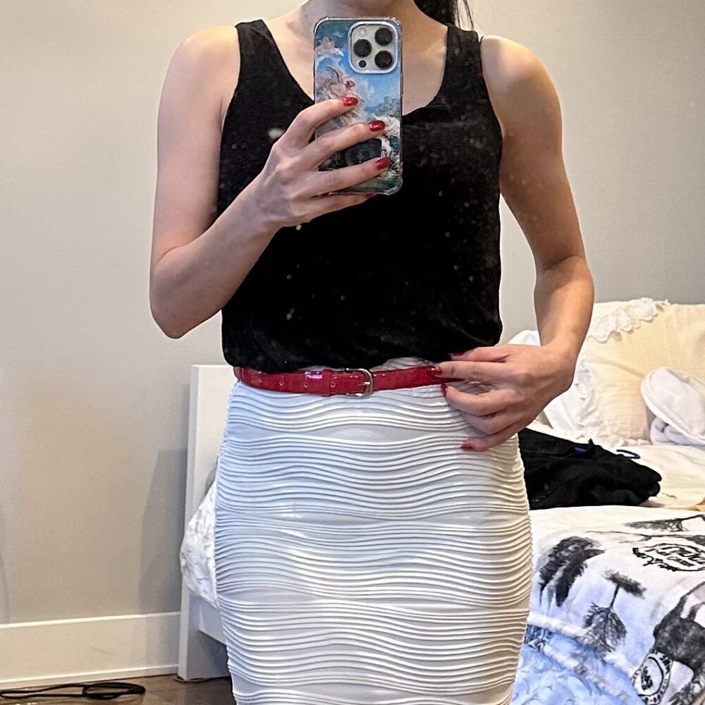 Women's Black and White Bodycon Dress